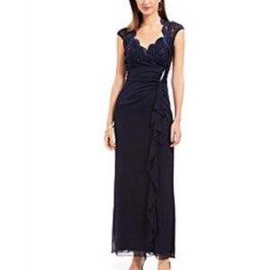 Connected Apparel Maxi navy Mother of the bride dress